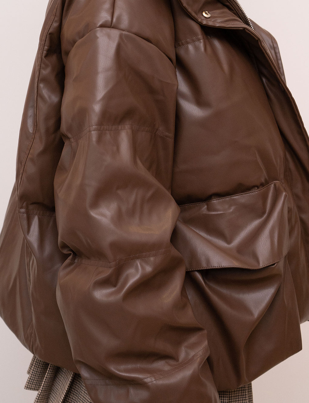 Brown Down-Filled Puffer Jacket